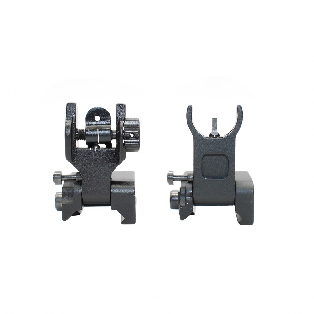 AR A2 Front And Rear Flip Up Sight For Low Gas Block and Cartridge